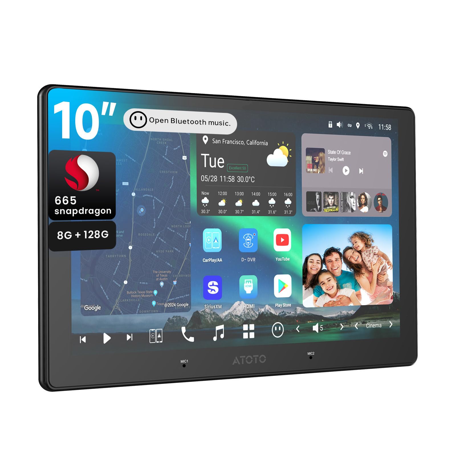 Amazon.co.jp: ATOTOZONE X10G211E 10.1 インチ Androidカーナビ